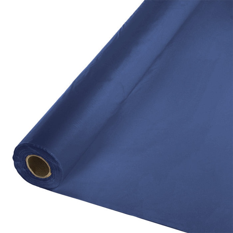 Navy Plastic Banquet Table Roll 100ft x 40 inch