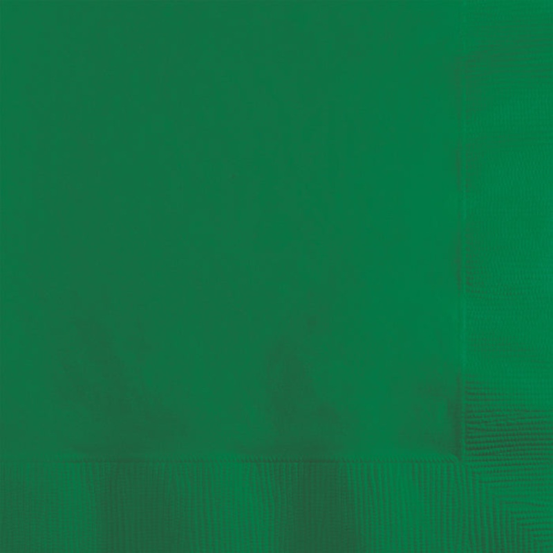 1200 pc Bulk Emerald Green 2 Ply Beverage Napkins