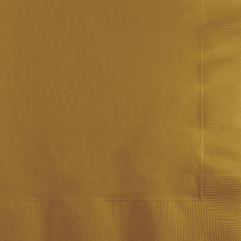 1200 pc Bulk Glittering Gold Beverage Napkins 2 ply