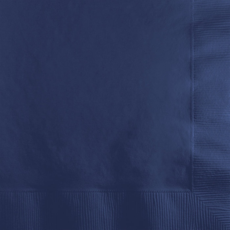 1200 pc Bulk Navy 2 Ply Beverage Napkins