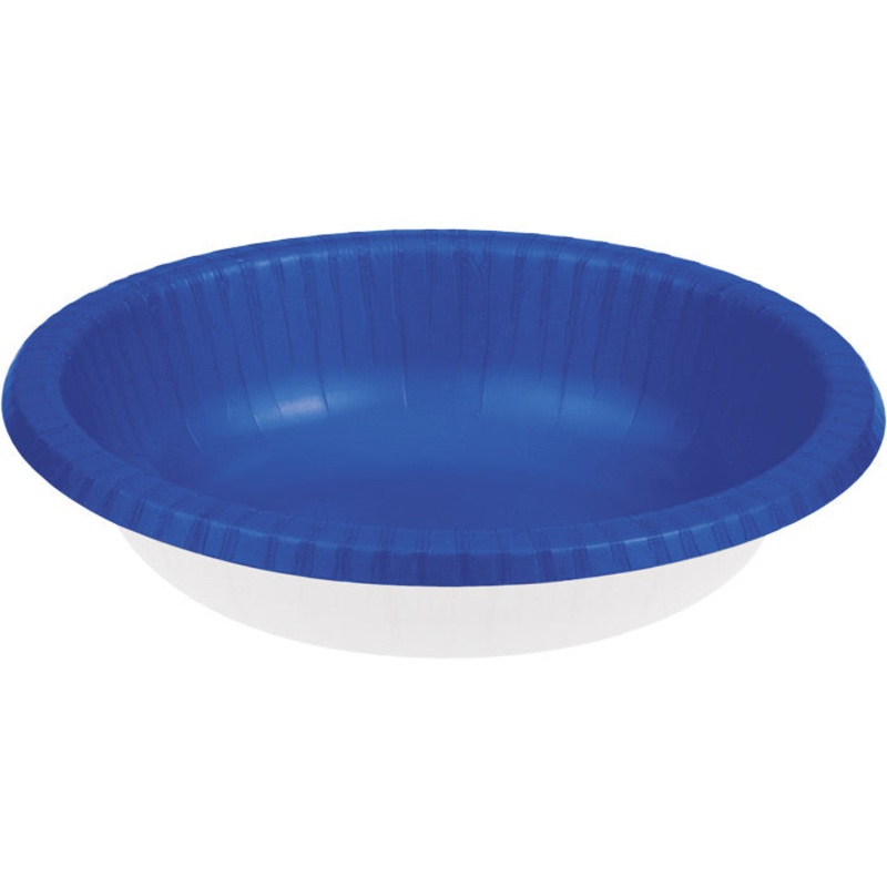 200 pc Bulk Cobalt Blue 20 oz 20 oz Paper Bowls