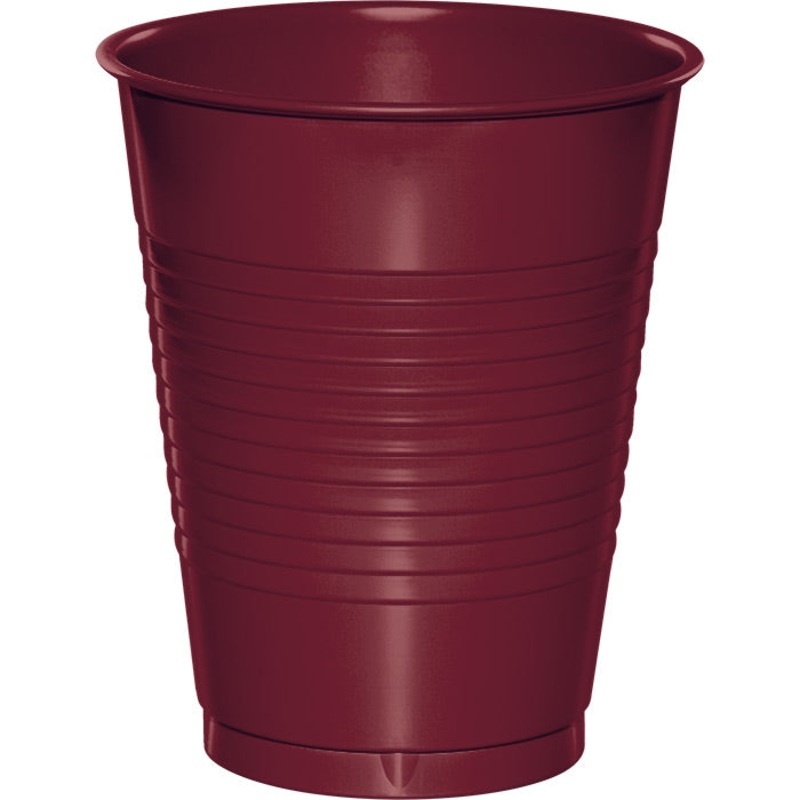 240 pc Bulk Burgundy 16 oz Plastic Cups