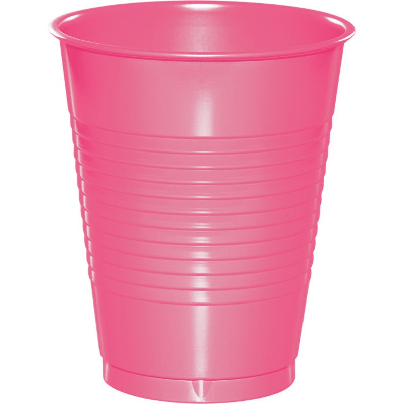 240 pc Bulk Candy Pink 16 oz Plastic Cups