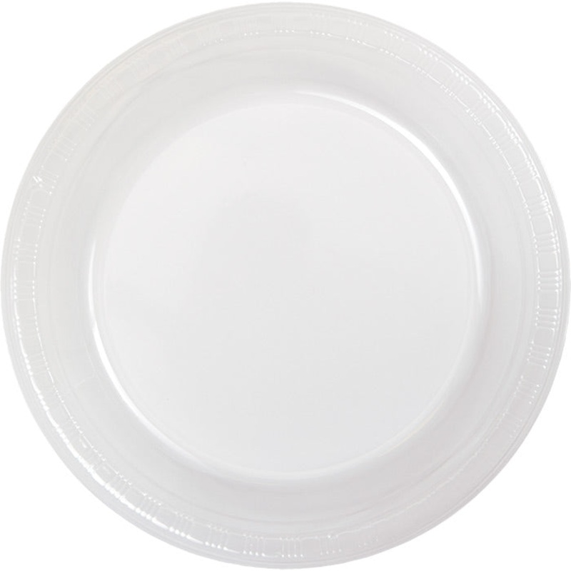 240 pc Bulk Clear Plastic Banquet Plates 10.25 inch