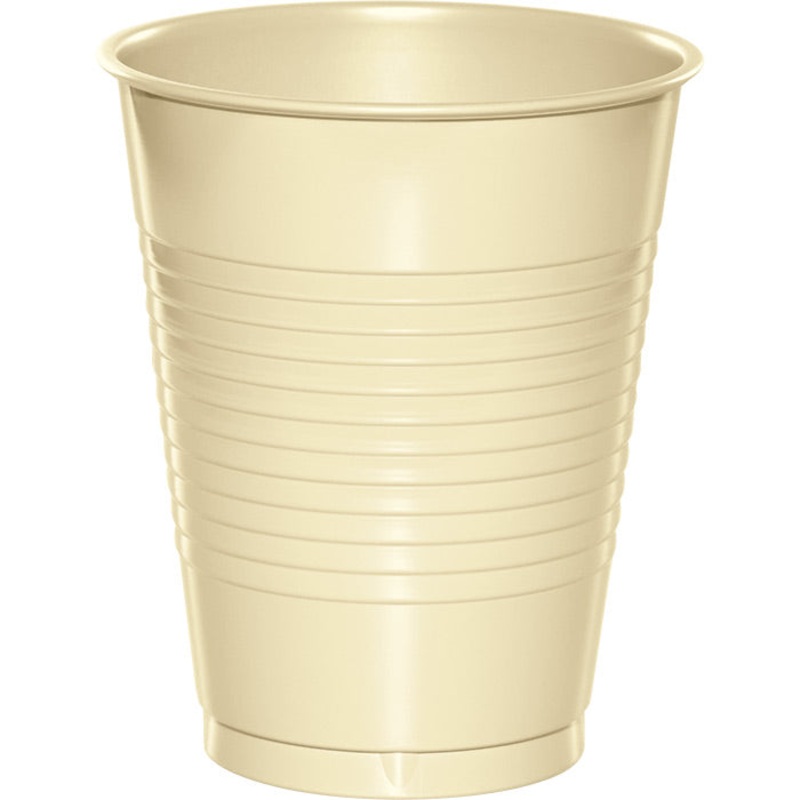 240 pc Bulk Ivory 16 oz Plastic Cups