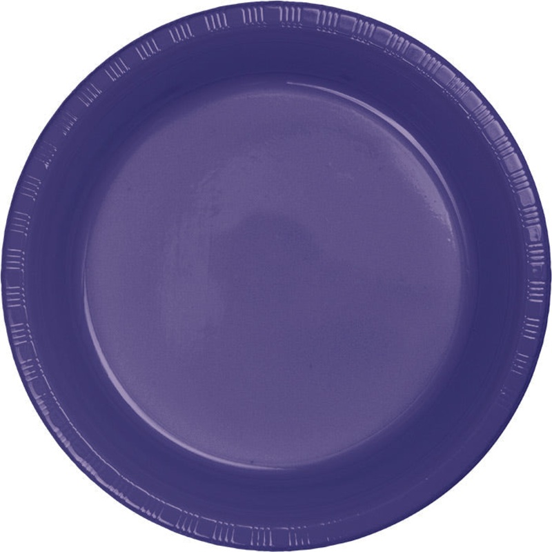 240 pc Bulk Purple Plastic Banquet Plates 10.25 inch