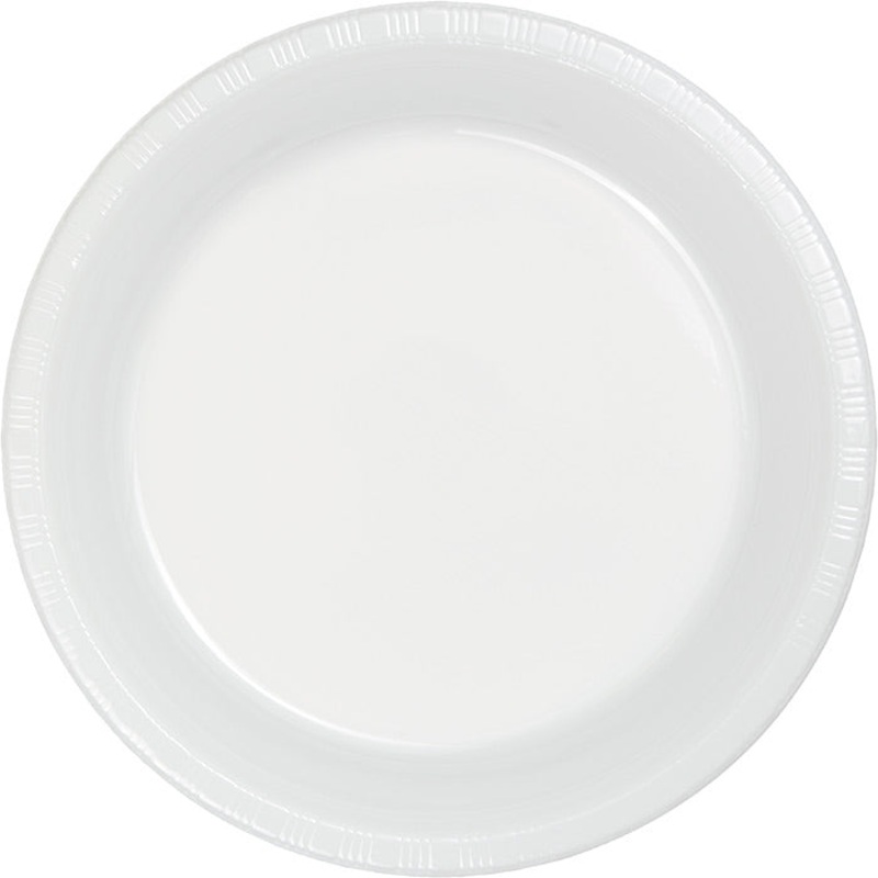 240 pc Bulk White 6.75 inch Plastic Dessert Plates