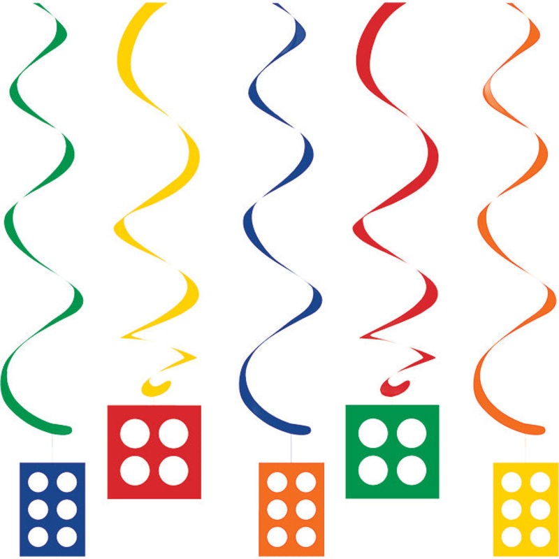 30 pc Bulk Block Party Swirl Decorations