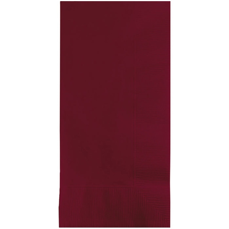 600 pc Bulk Burgundy 2 Ply Dinner Napkins
