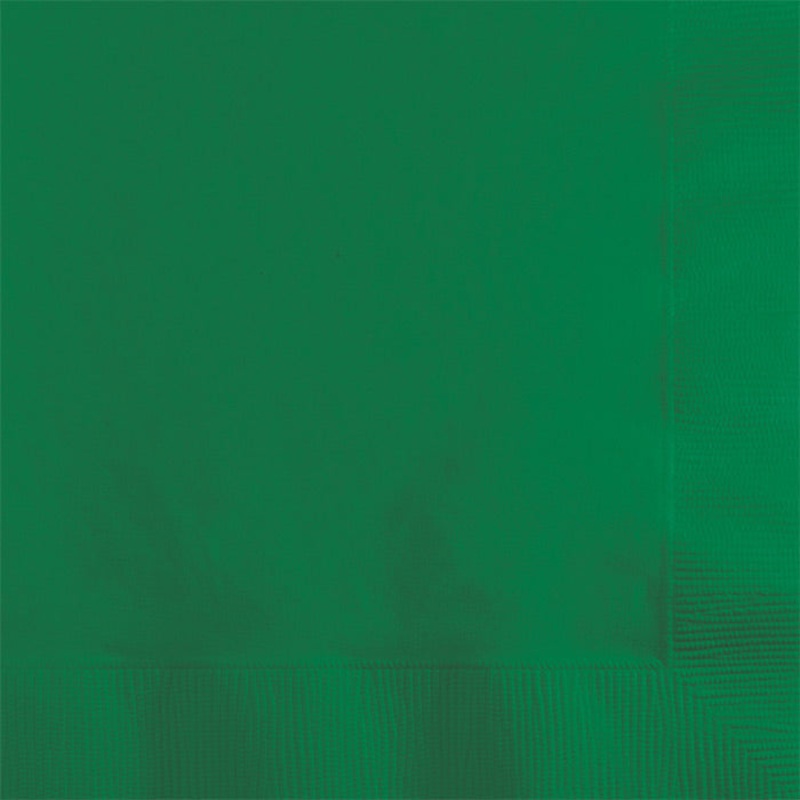 600 pc Bulk Emerald Green 2 ply Beverage Napkins
