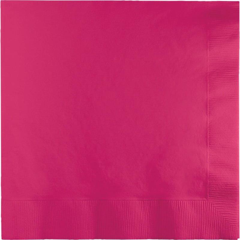 600 pc Bulk Hot Magenta 2 Ply Luncheon Napkins