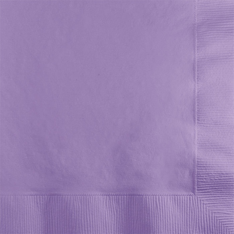 600 pc Bulk Luscious Lavender 2 ply Beverage Napkins
