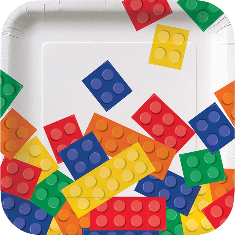 96 pc Bulk Block Party Dessert Plates