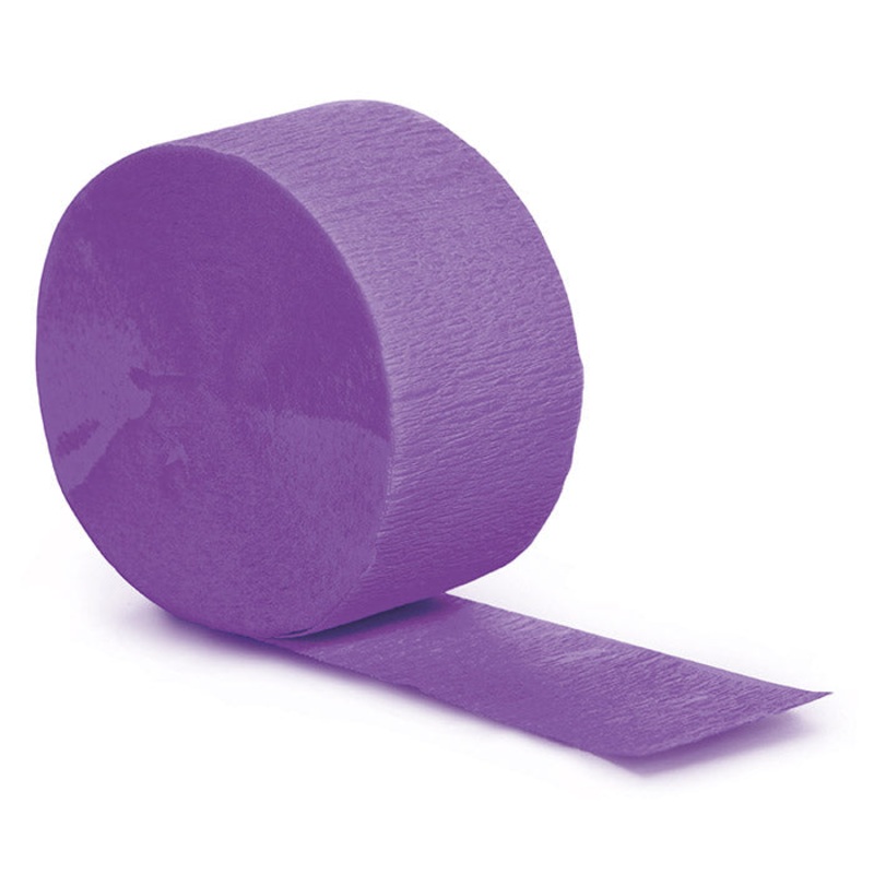 12 pc Bulk Amethyst Purple Crepe Streamer 81 ft