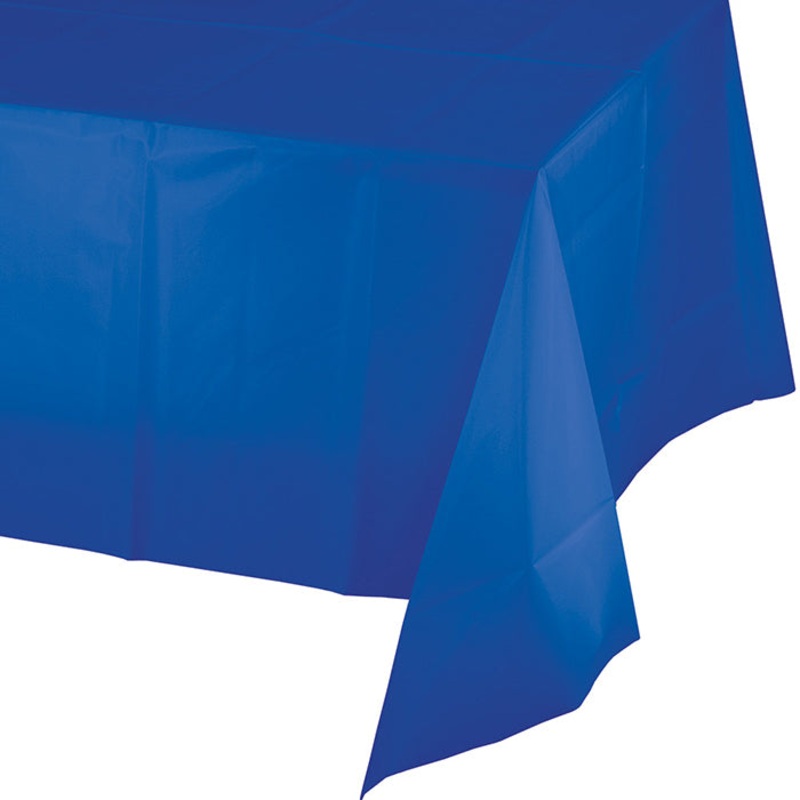 12 pc Bulk Cobalt Blue Value Friendly Plastic Table Cover