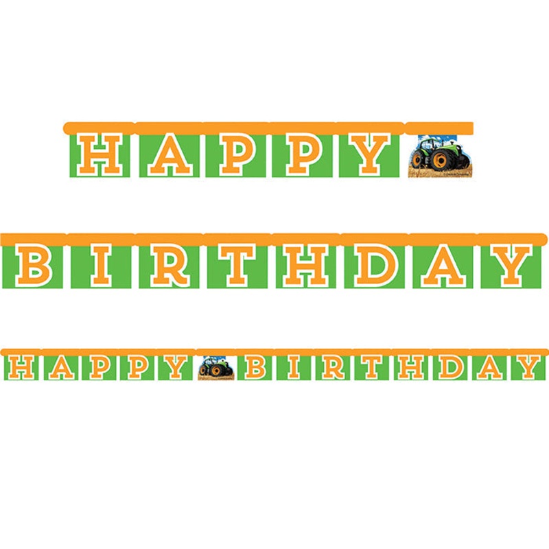 12 pc Bulk Tractor Time Party Banners