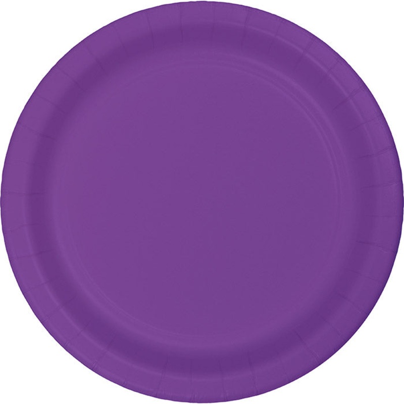 240 pc Bulk Amethyst Purple Sturdy Style Paper Banquet Plates 10.25 inch