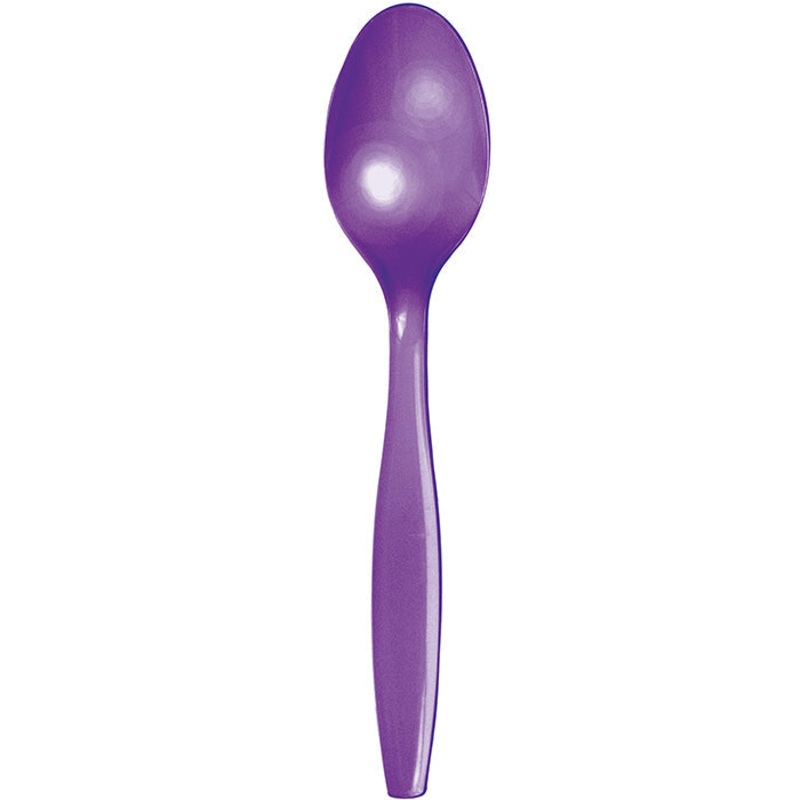 288 pc Bulk Amethyst Purple Plastic Spoons