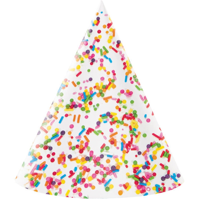 48 pc Bulk Confetti Sprinkles Party Hats