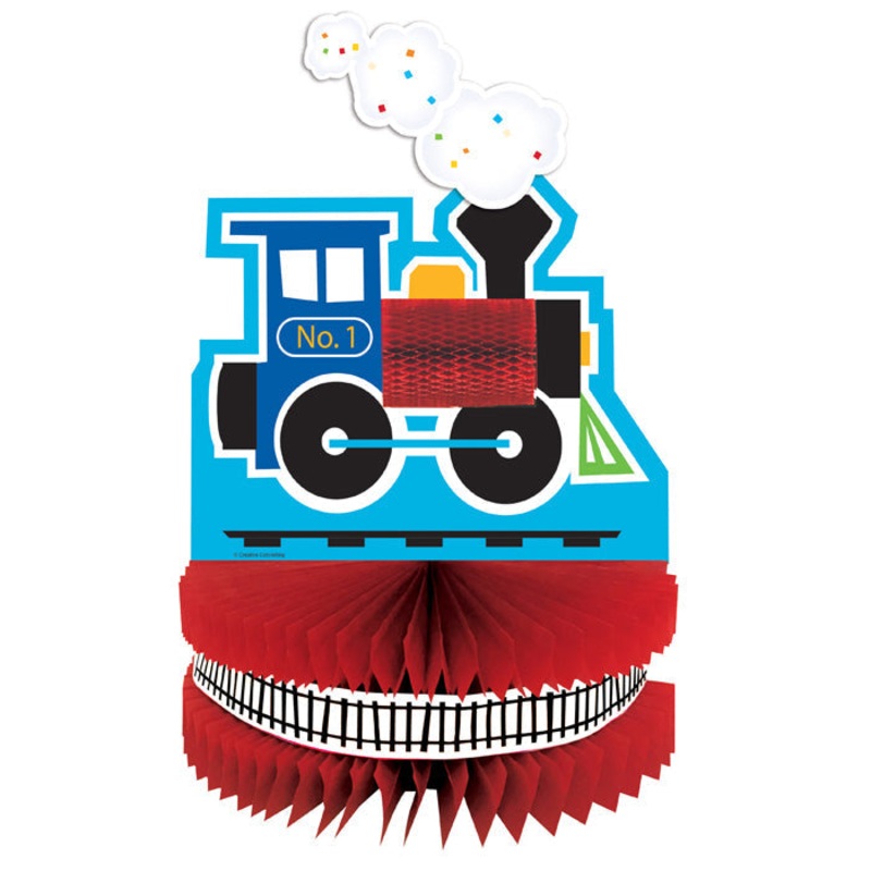 6 pc Bulk All Aboard Train Centerpieces