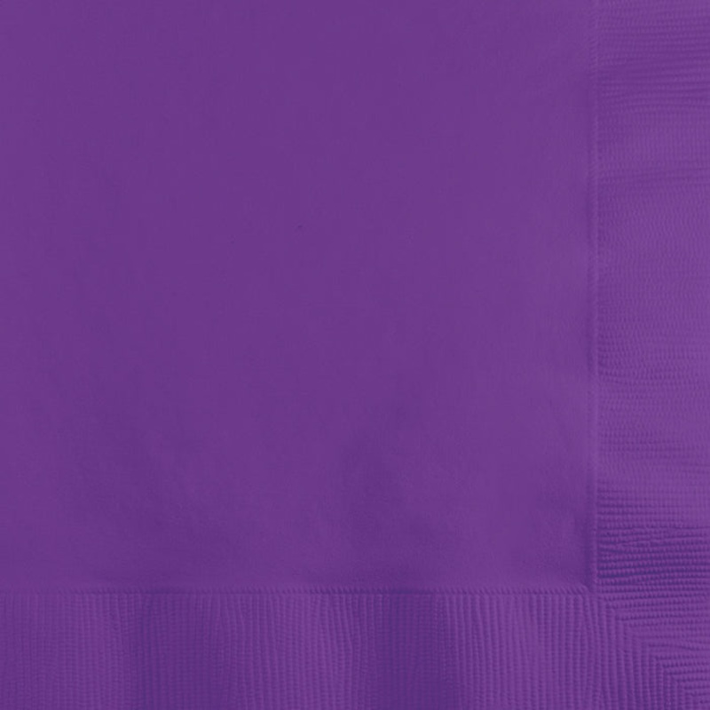 600 pc Bulk Amethyst Purple 2 Ply Beverage Napkins
