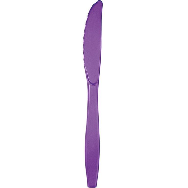 600 pc Bulk Amethyst Purple Plastic Knives