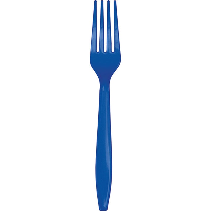 600 pc Bulk Cobalt Blue Plastic Forks