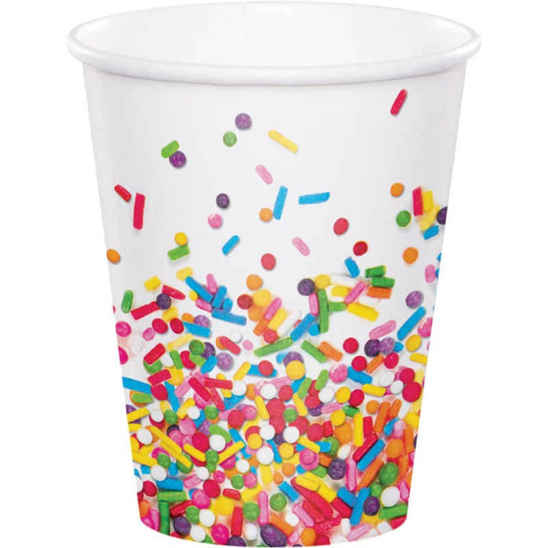 96 pc Bulk Confetti Sprinkles 9 oz Cups