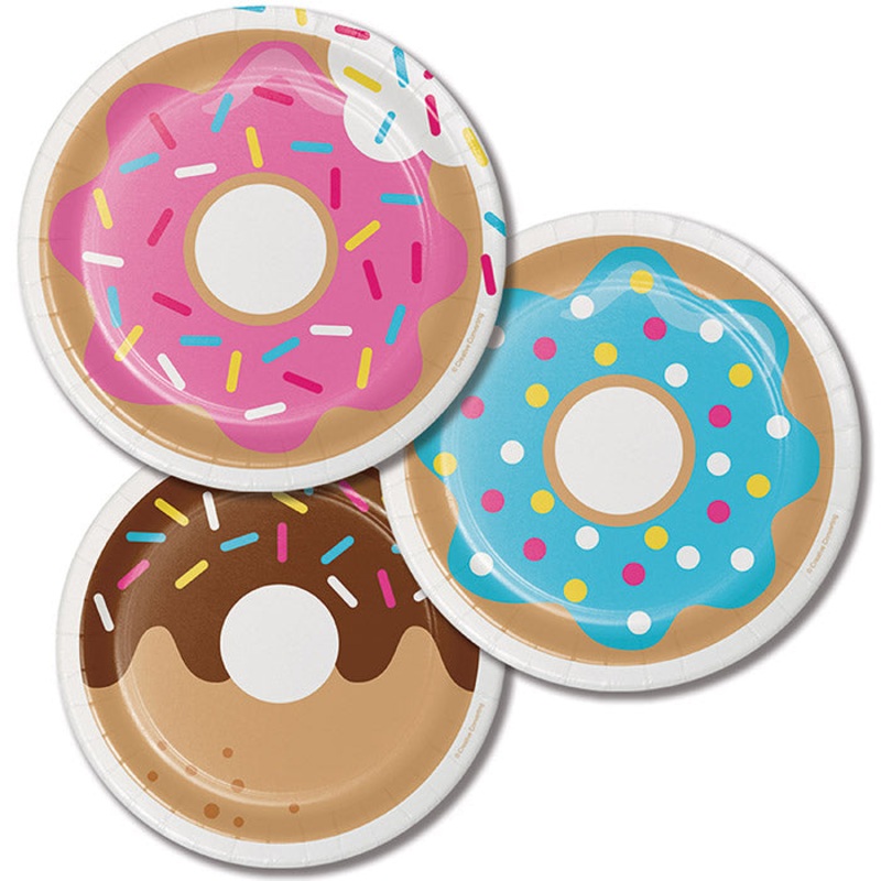 96 pc Bulk Donut Time Dessert Plates