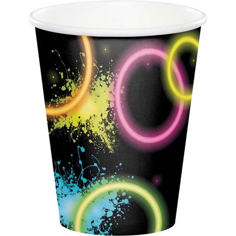 96 pc Bulk Glow Party 9 oz Hot & Cold Cups