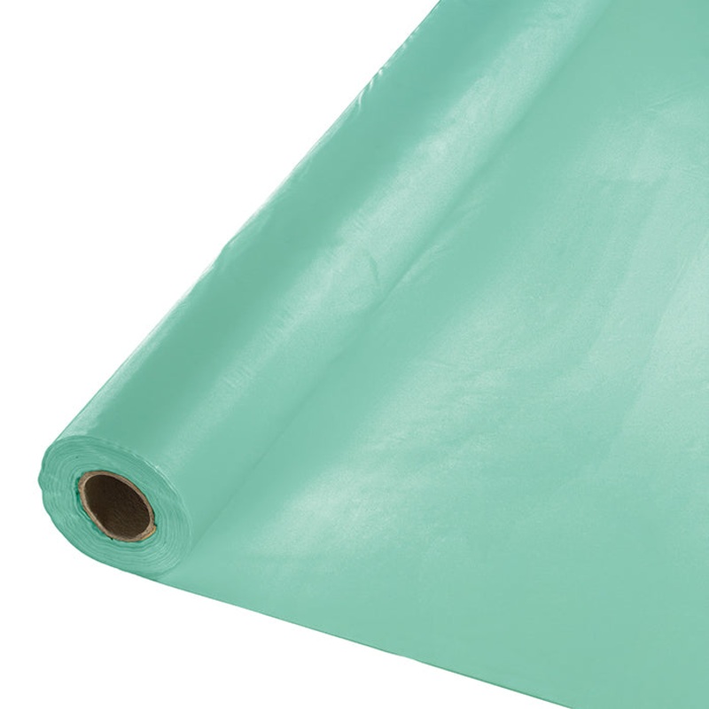 Fresh Mint Green Plastic Plastic Banquet Table Roll 100ft x 40 inch