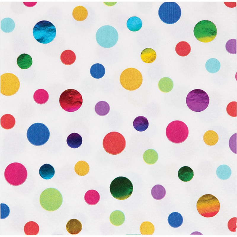 192 pc Bulk Rainbow Foil Beverage Napkins