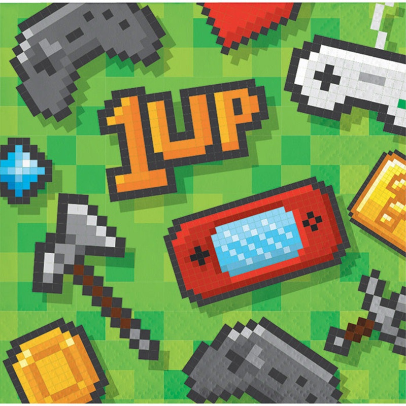 192 pc Bulk Video Games Party Beverage Napkins