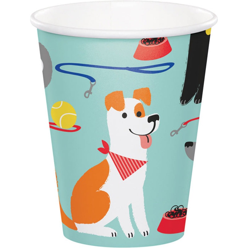 96 pc Bulk Dog Party 9 oz Cups