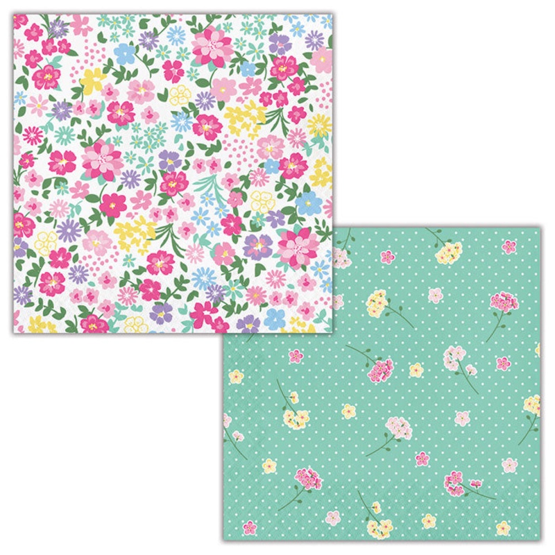 192 pc Bulk Floral Tea Party Luncheon Napkins