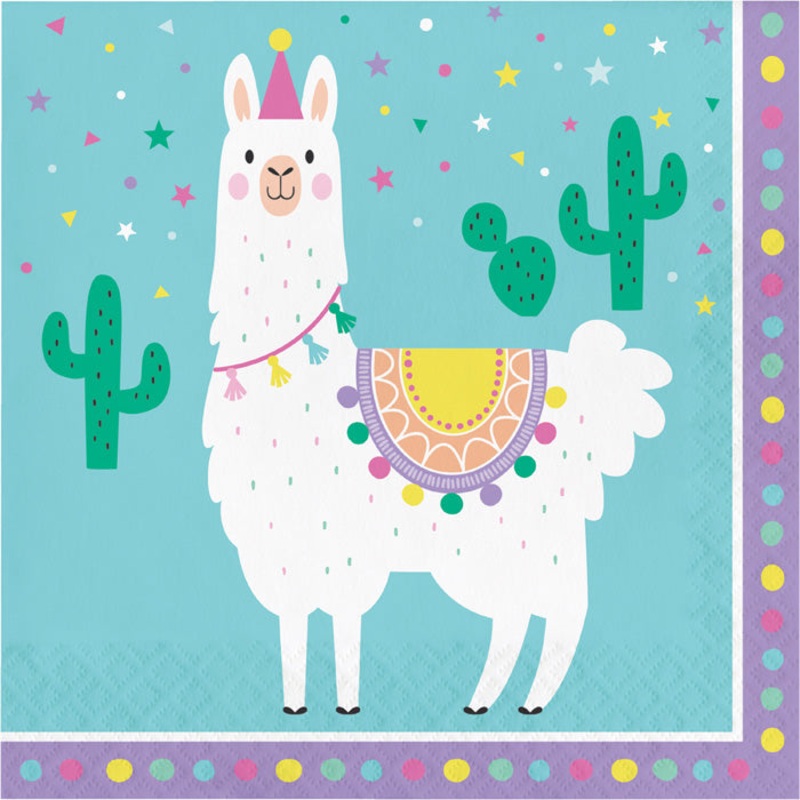 192 pc Bulk Llama Party Luncheon Napkins