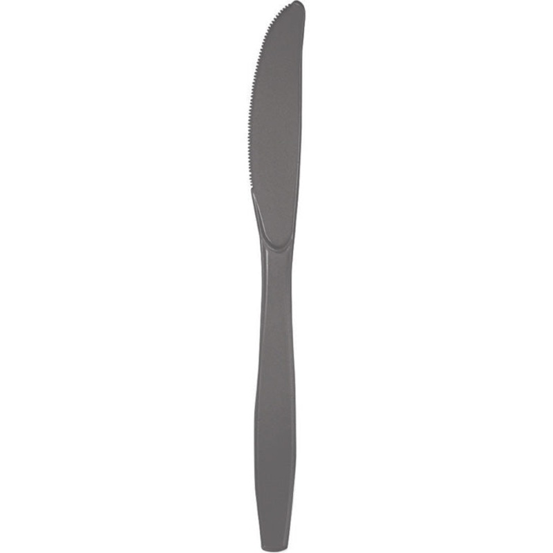 288 pc Bulk Glamour Gray Plastic Knives