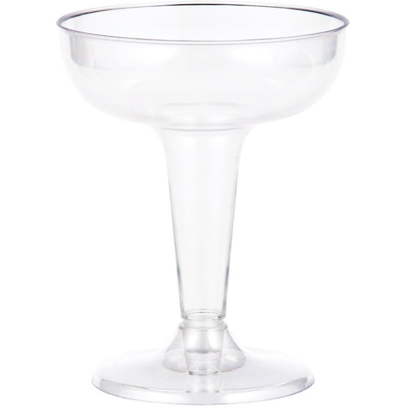 54 pc Bulk Clear 4 oz Plastic Champagne Coupes