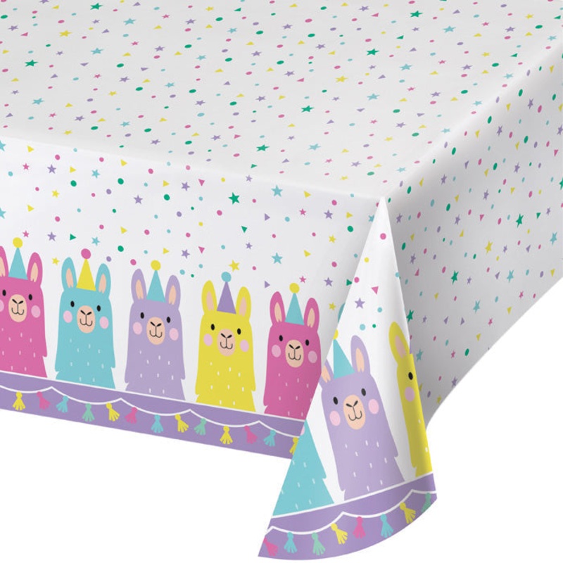 6 pc Bulk Llama Party Plastic Table Covers