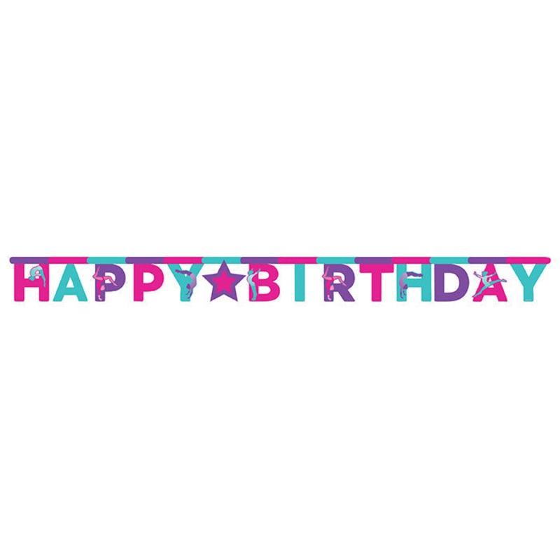 12 pc Bulk Gymnastics Party Banners