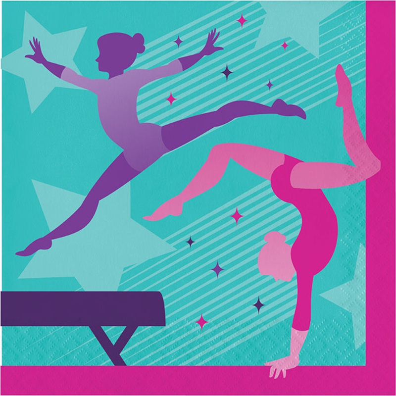 192 pc Bulk Gymnastics Party Luncheon Napkins