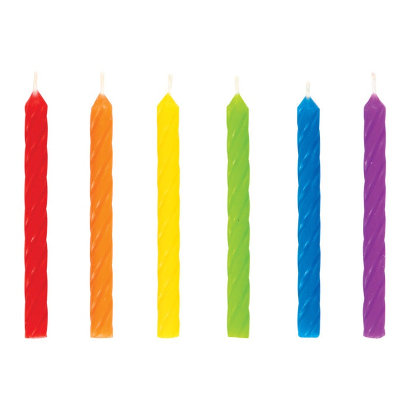 288 pc Bulk Rainbow Spiral Candles