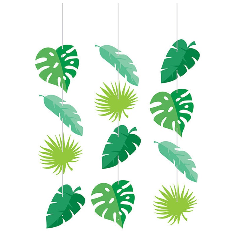36 pc Bulk Jungle Leaf Hanging Cutouts