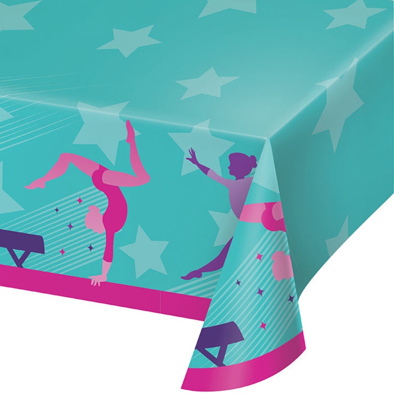 6 pc Bulk Gymnastics Party Paper Table Covers