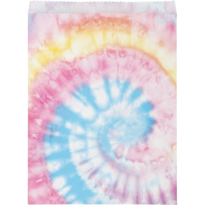 96 pc Bulk Tie Dye Party Paper Treat Bags