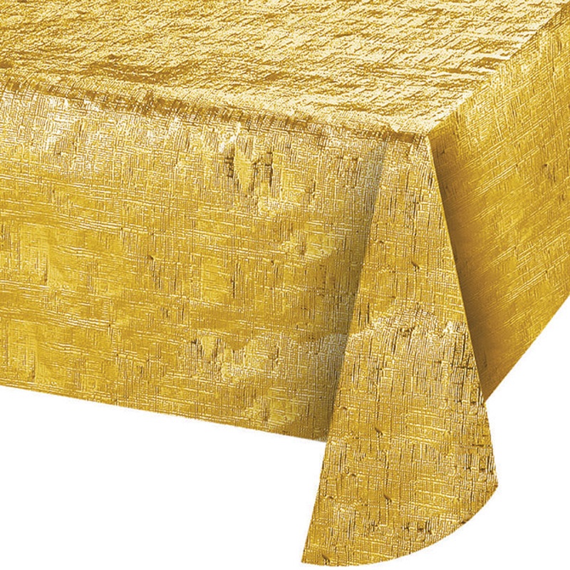 12 pc Bulk Gold Metallic Table Covers