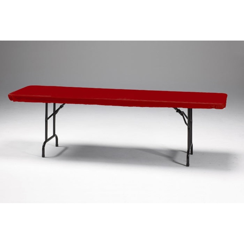 12 pc Bulk Red Stay Put 30" x 96" Table Covers