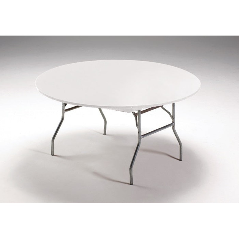 12 pc Bulk White Stay Put 60" Round Table Covers
