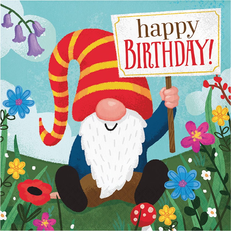 192 pc Bulk Party Gnomes Luncheon Napkins
