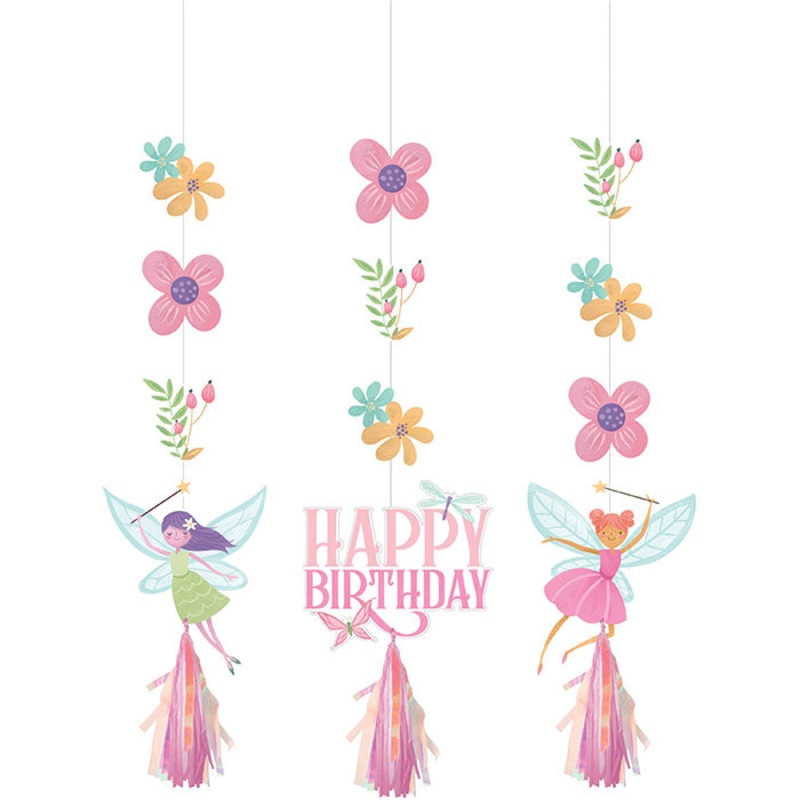 36 pc Bulk Fairy Forest Hanging Cutouts